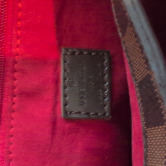 Louis Vuitton Damier Ebene Checker Canvas Satchel in Brown and Dark Brown - Picture 7 of 11